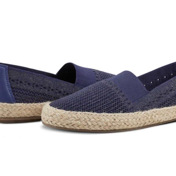 Easy Spirit Hassie Slip On Casual Espadrilles Navy shimmer 8.5 - Picture 14 of 16